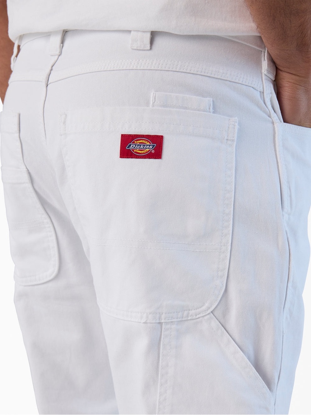 NWT Dickies Men's White Relaxed Fit Utility Carpenter's  Pants 100% Cotton 32x34